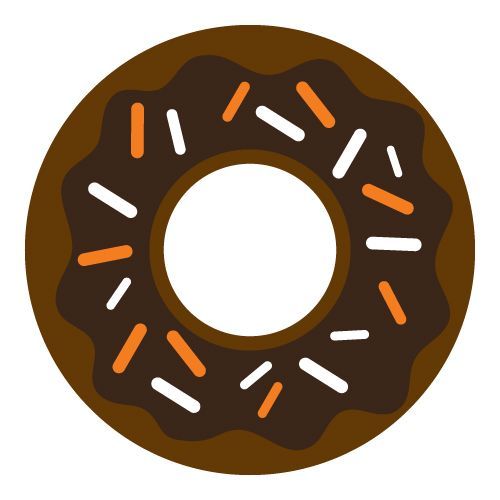 Chocolate Dunkin donut icon.