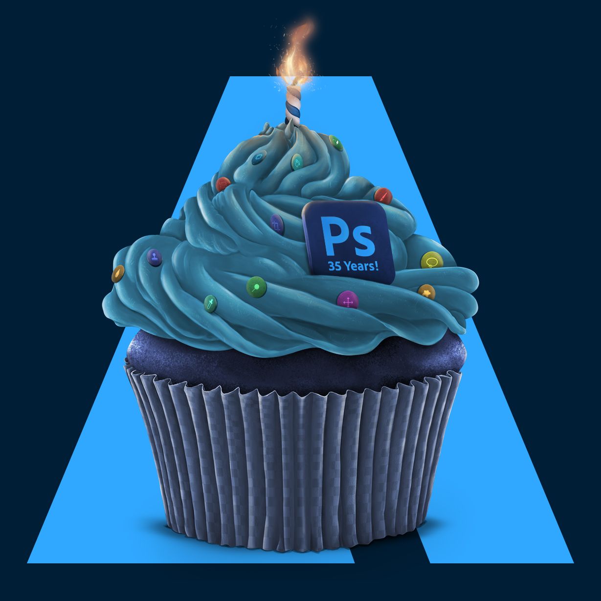 Photoshop cupcake.