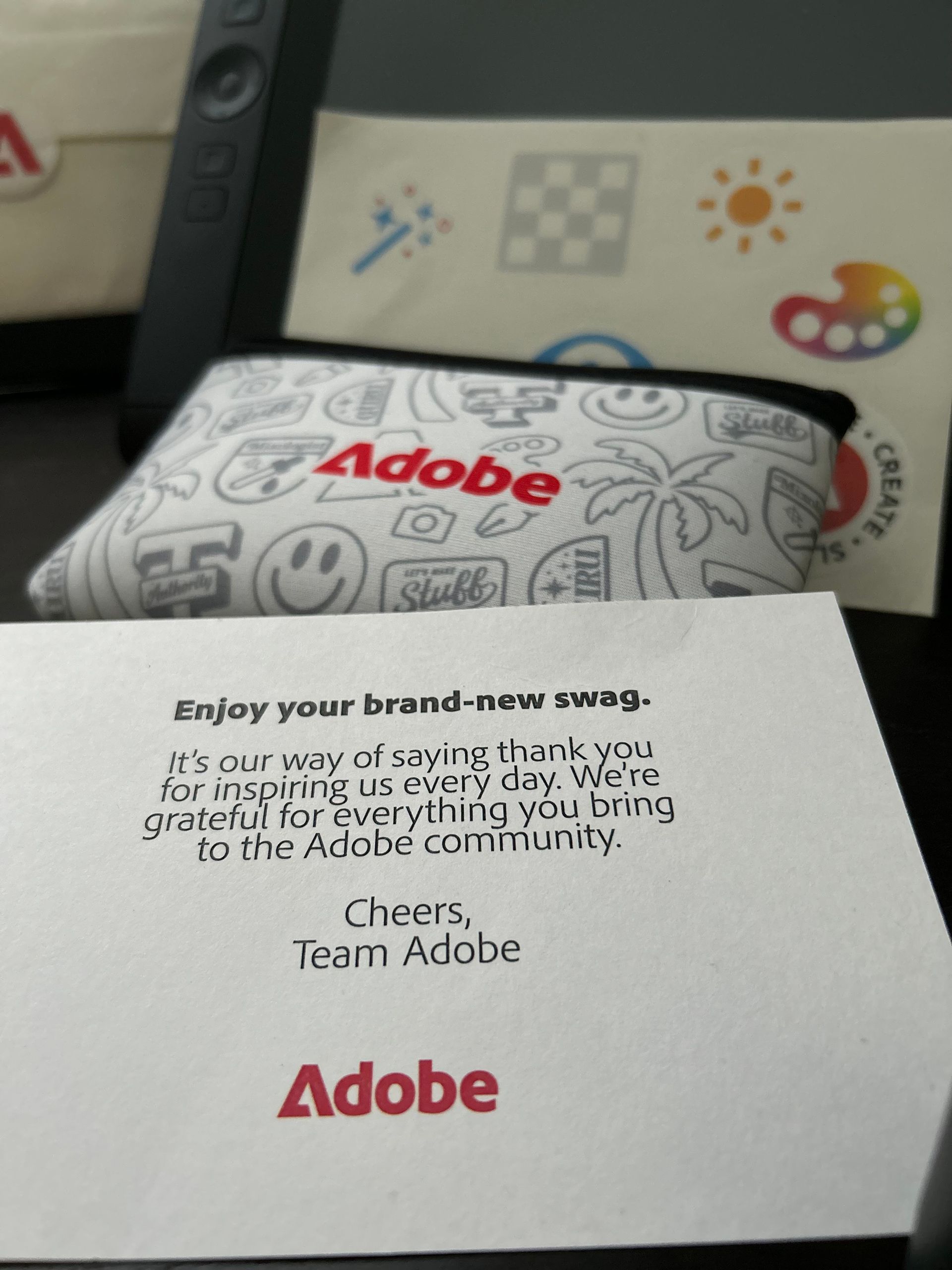 Adobe Thank you card.