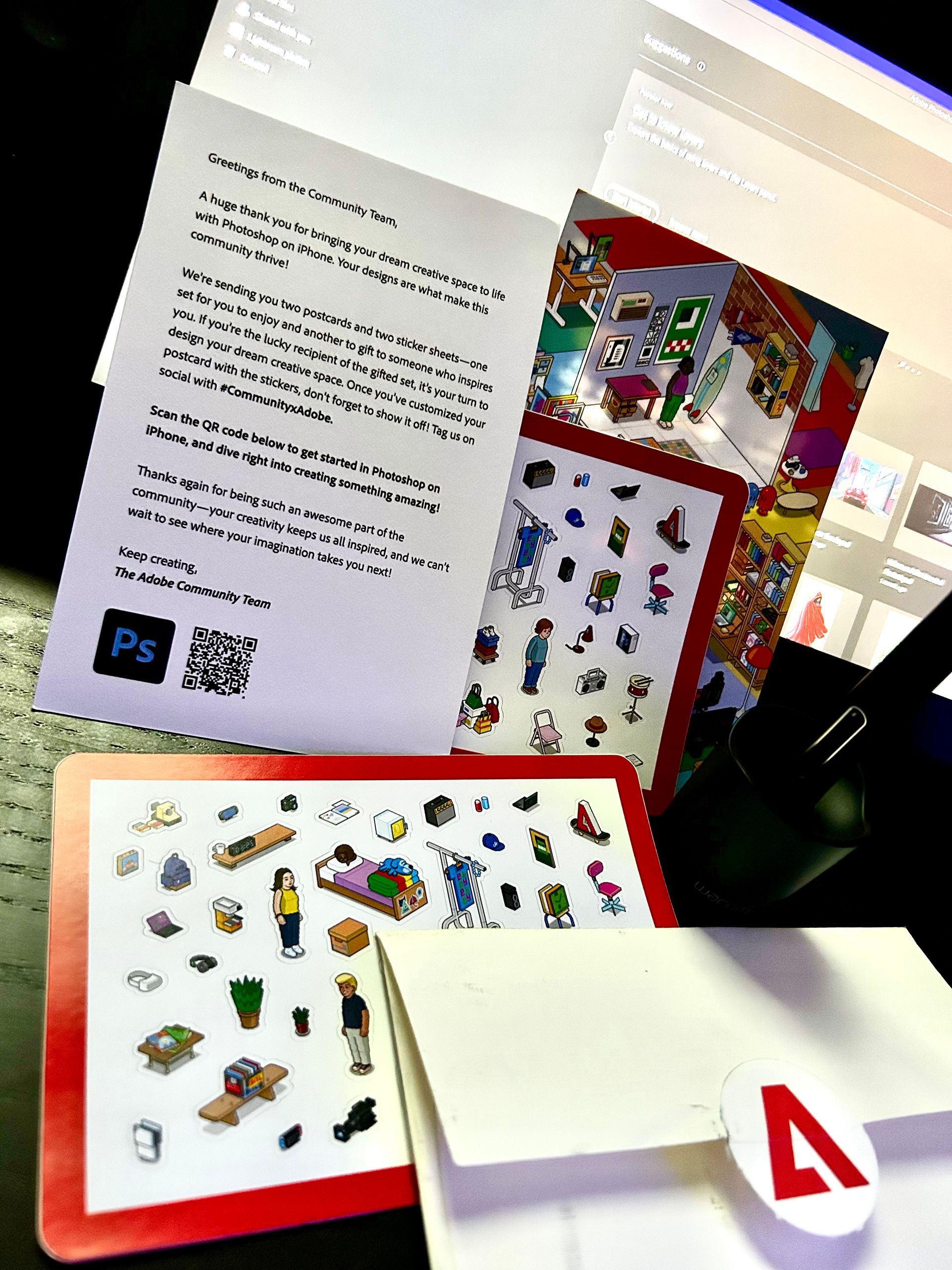 Adobe Thank you card.