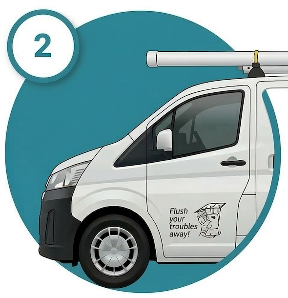 Jetty Plumbing branded service van arriving for a plumbing job on the Coffs Coast.