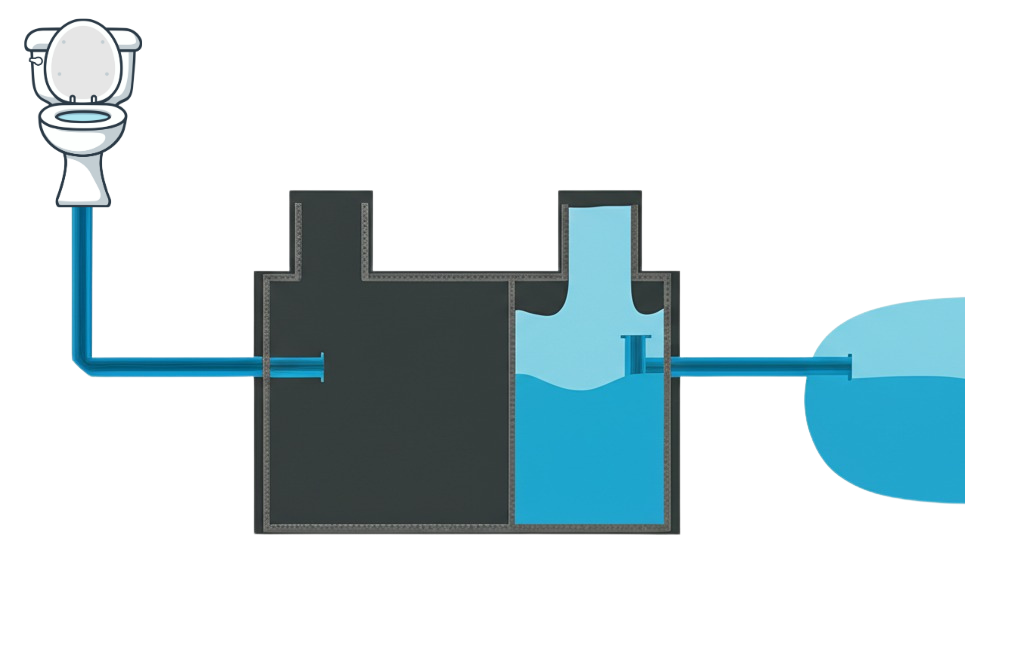 Septic Aerated Wastewater Treatment System illustration