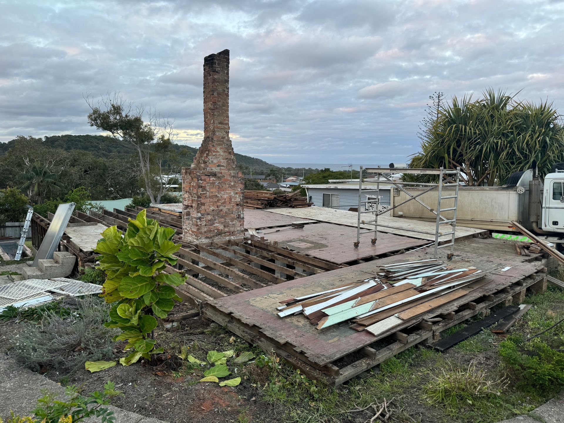 A piece of land is facing water after home has been demolished — Bennettron Demex in Corindi Beach, NSW