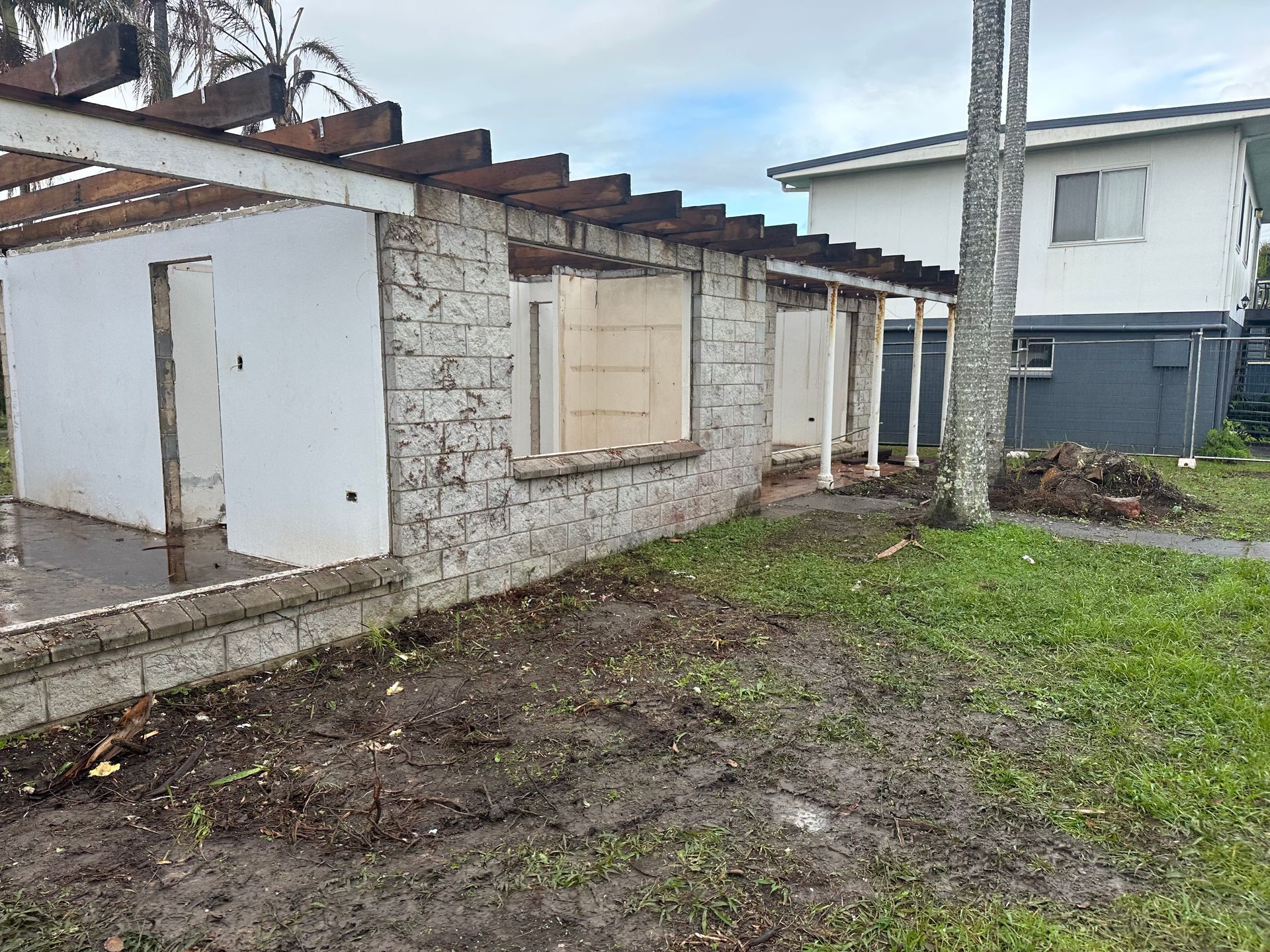 An old house is in the process of getting demolished — Bennettron Demex in Corindi Beach, NSW
