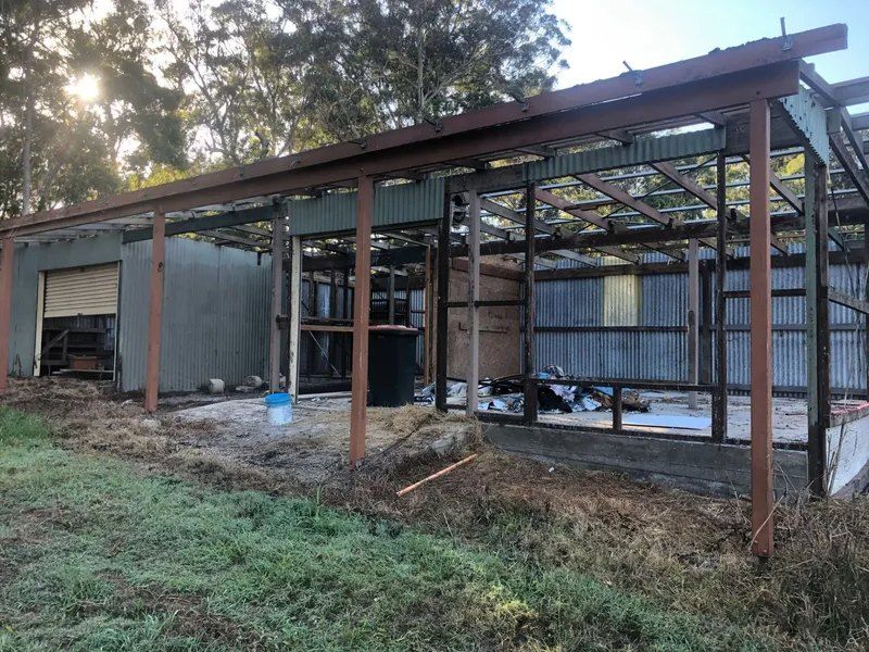 A Shed is Being Built in the Middle of a Grassy Field — Bennettron Demex in Corindi Beach, NSW