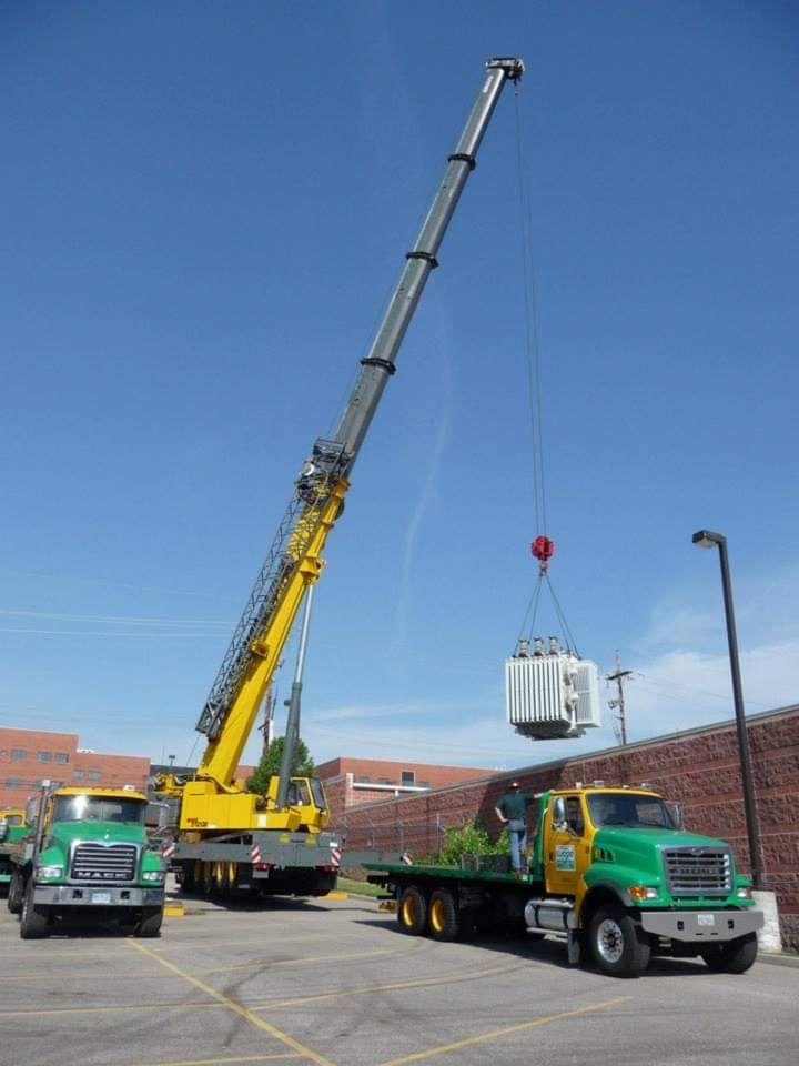 Crane Lifting an Object — Akron, OH — Frank Lucco Company