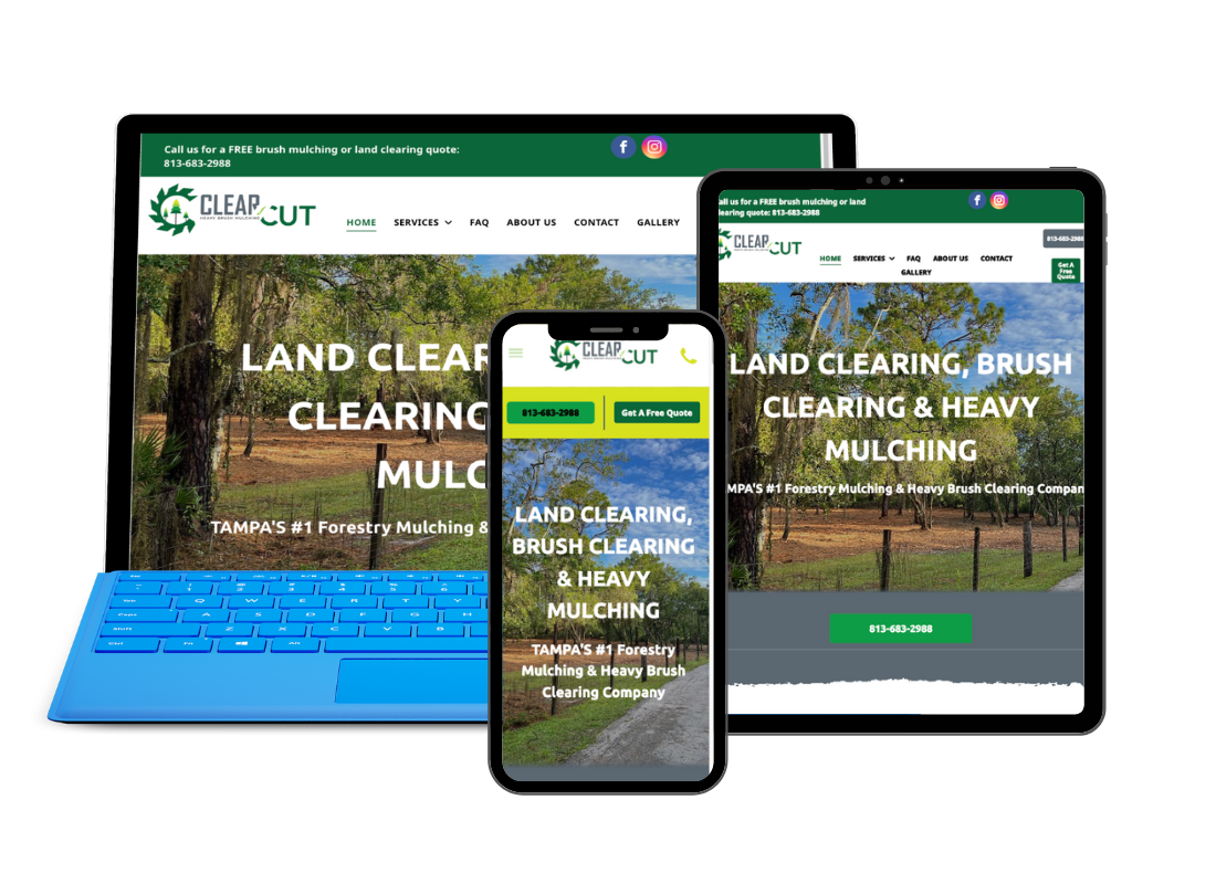 Clear Cut Heavy Brush Mulching Website Design