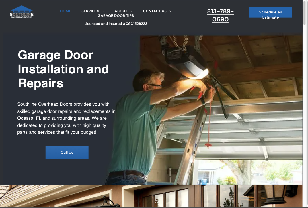 Garage Door repair Website