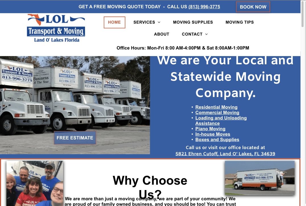 Moving Website