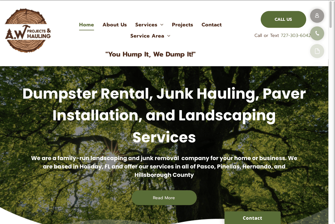 Contractor and Junk removal Website