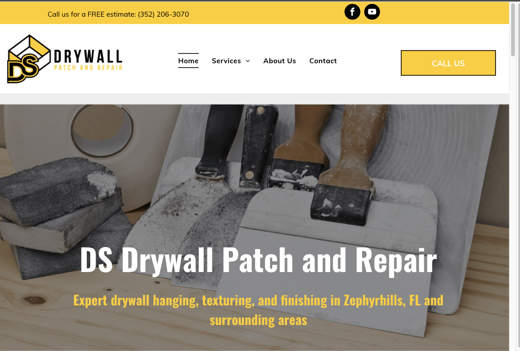 Website header with the logo 