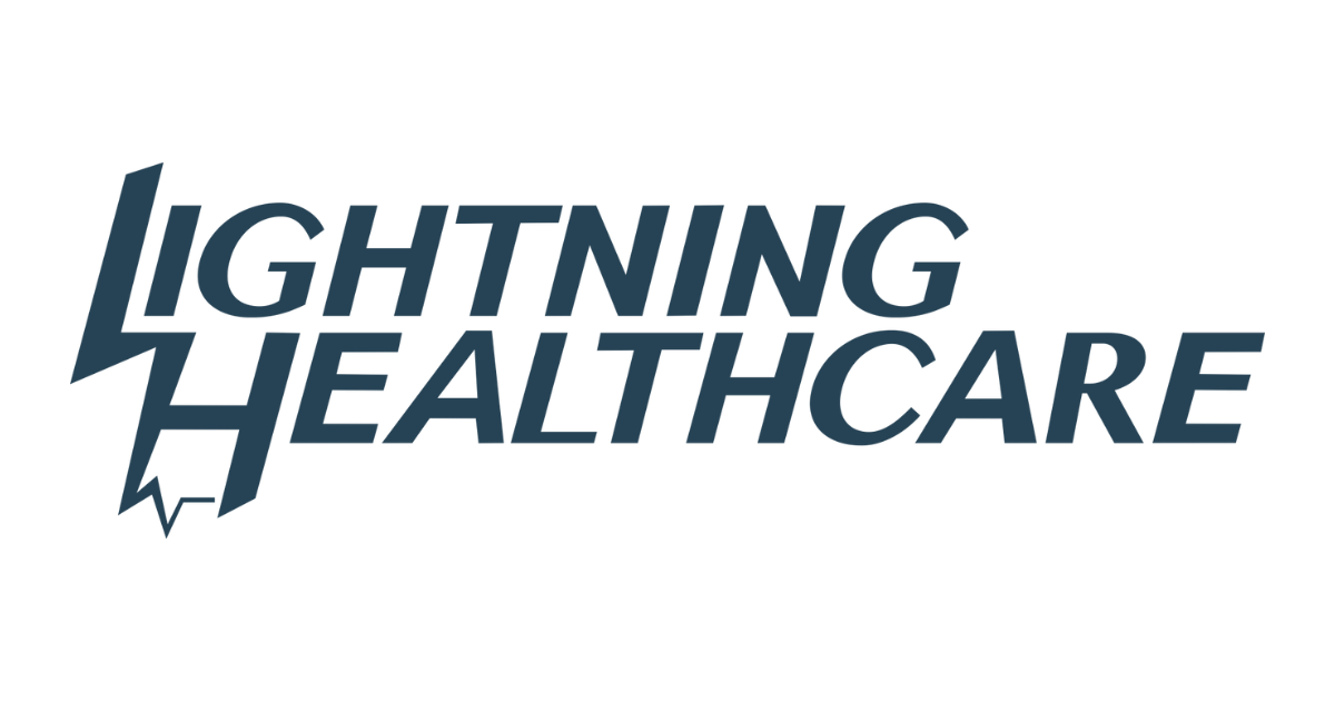 Logo for Lightning Healthcare: text 