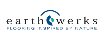 EarthWerks logo: the brand name in lowercase black text with a blue arch and circle icon, and the tagline below.