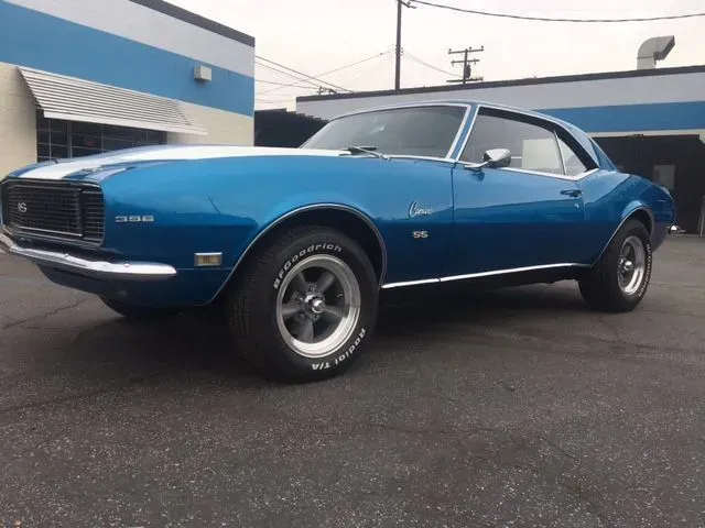 Blue Car Parked In Front Of Building - Long Beach, CA - Auto-B-Craft Collision Center