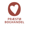 Et logo for Presto Boghandel med et hjerte i en rød cirkel