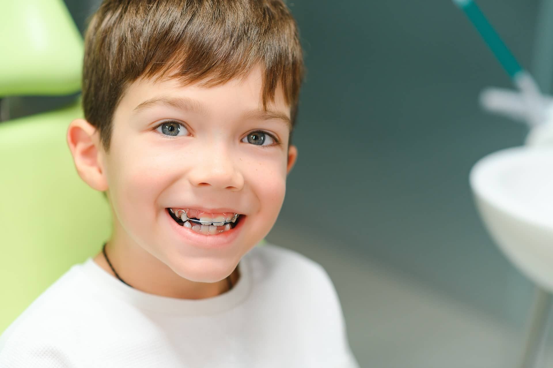 Woman in braces