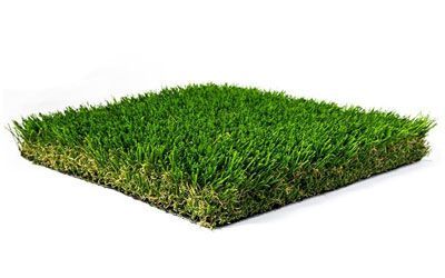 Square section of artificial green grass.