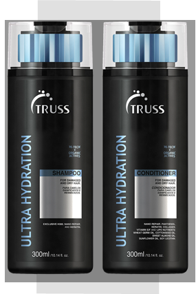 Dos botellas de champú y acondicionador Truss Ultra Hydration