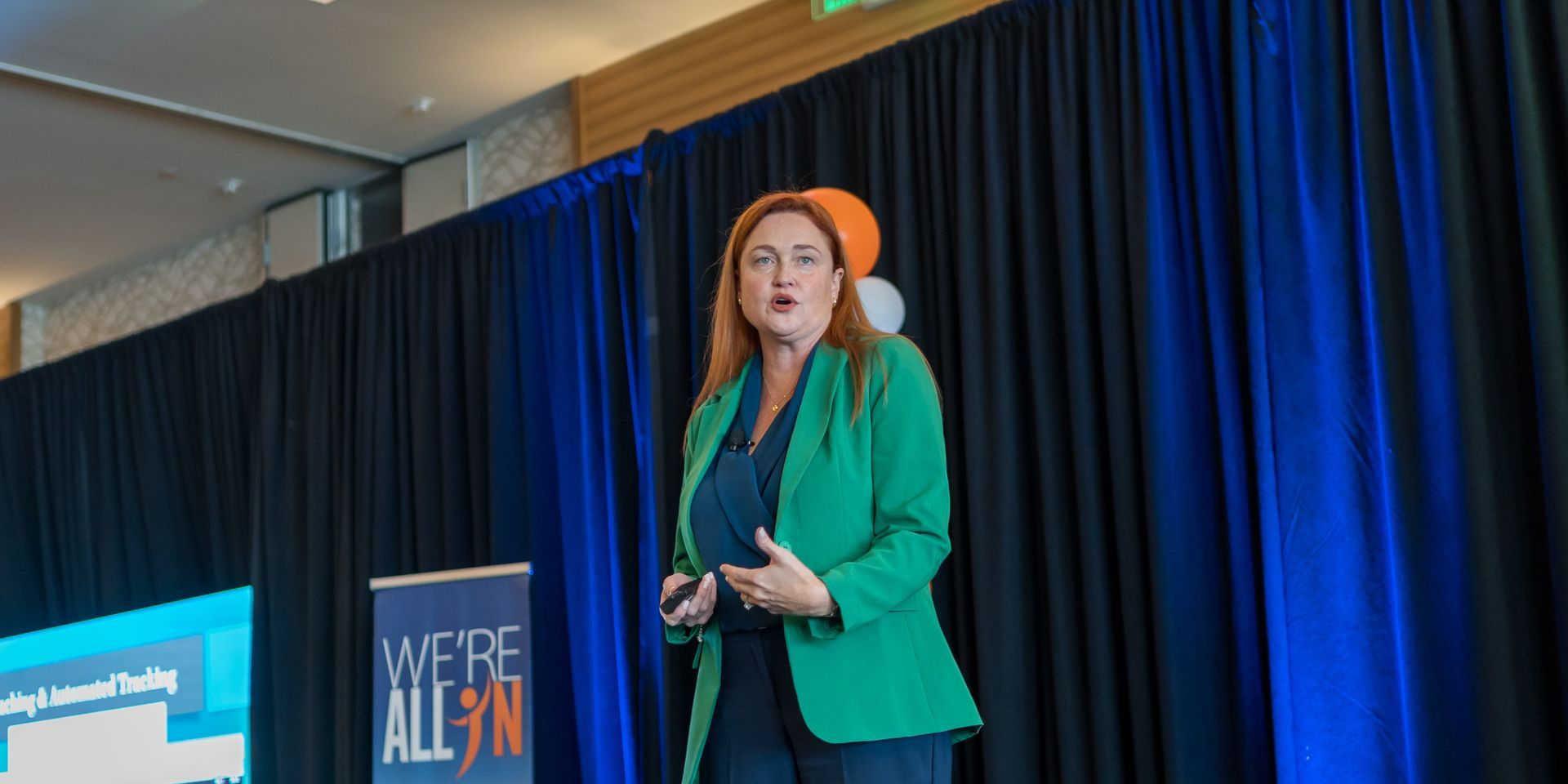 Robin Clayton on stage