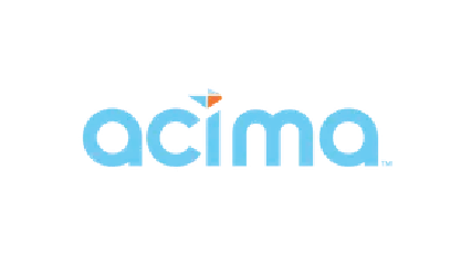 A blue acima logo on a white background