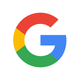 Google logo: Large “G” in blue with red, yellow, and green segments.