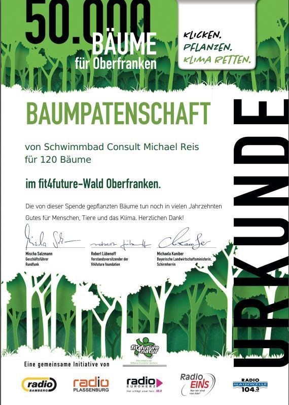 Spende für 120 Bäume in Oberfranken