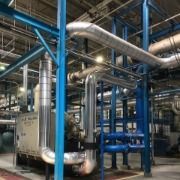 There are a lot of pipes in this factory.