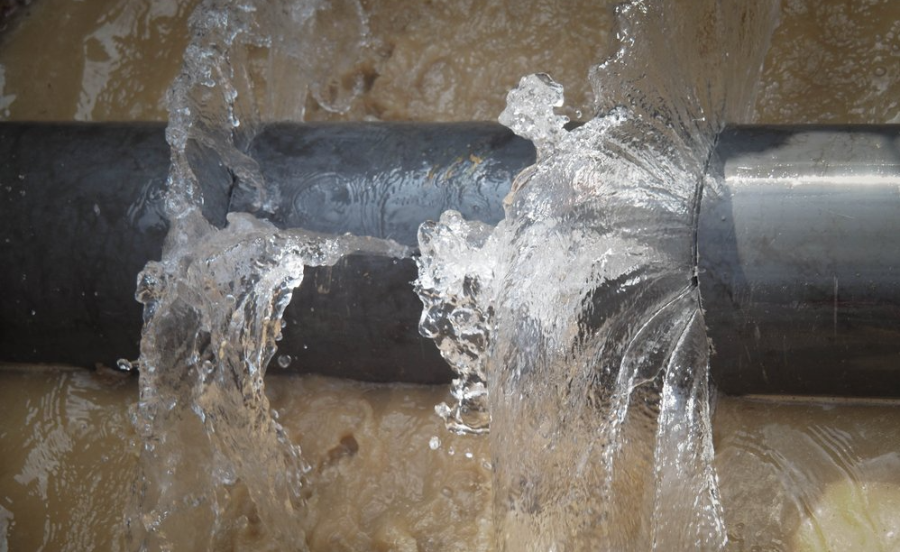 burst water pipe