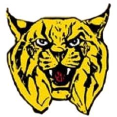 Bentworth Yellow wildcat head logo with open mouth and black outlines on a white background