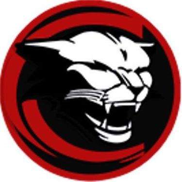 Charleroi Red and black panther head logo with an open mouth and bared teeth
