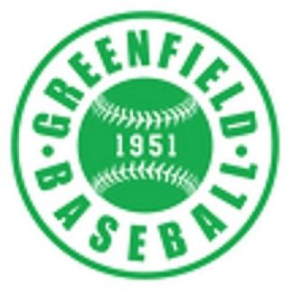 Greenfield Baseball green circular logo with a baseball and “1951” in the center