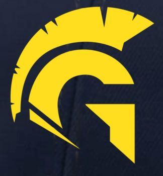 South Allegheny Gladiators Yellow Spartan-style helmet logo on a dark navy background