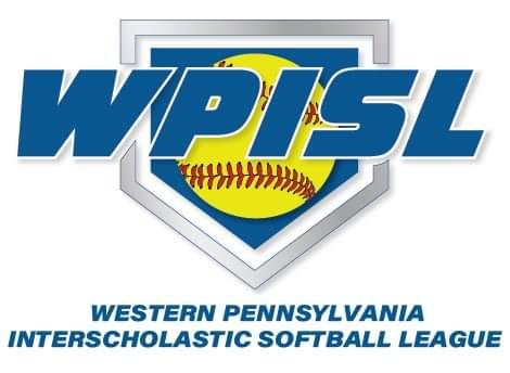 WPISL logo with blue shield and yellow softball; Western Pennsylvania Interscholastic Softball League text