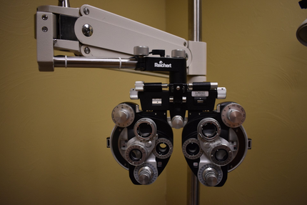 Eye Doctor With Female Patient — Oklahoma City, OK — Southwest Eye Clinic