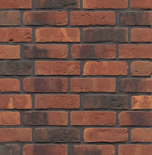 red and brown brick slips