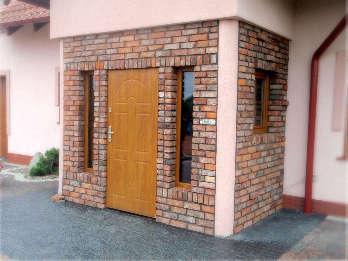 orange hue of reclaimed brick slip