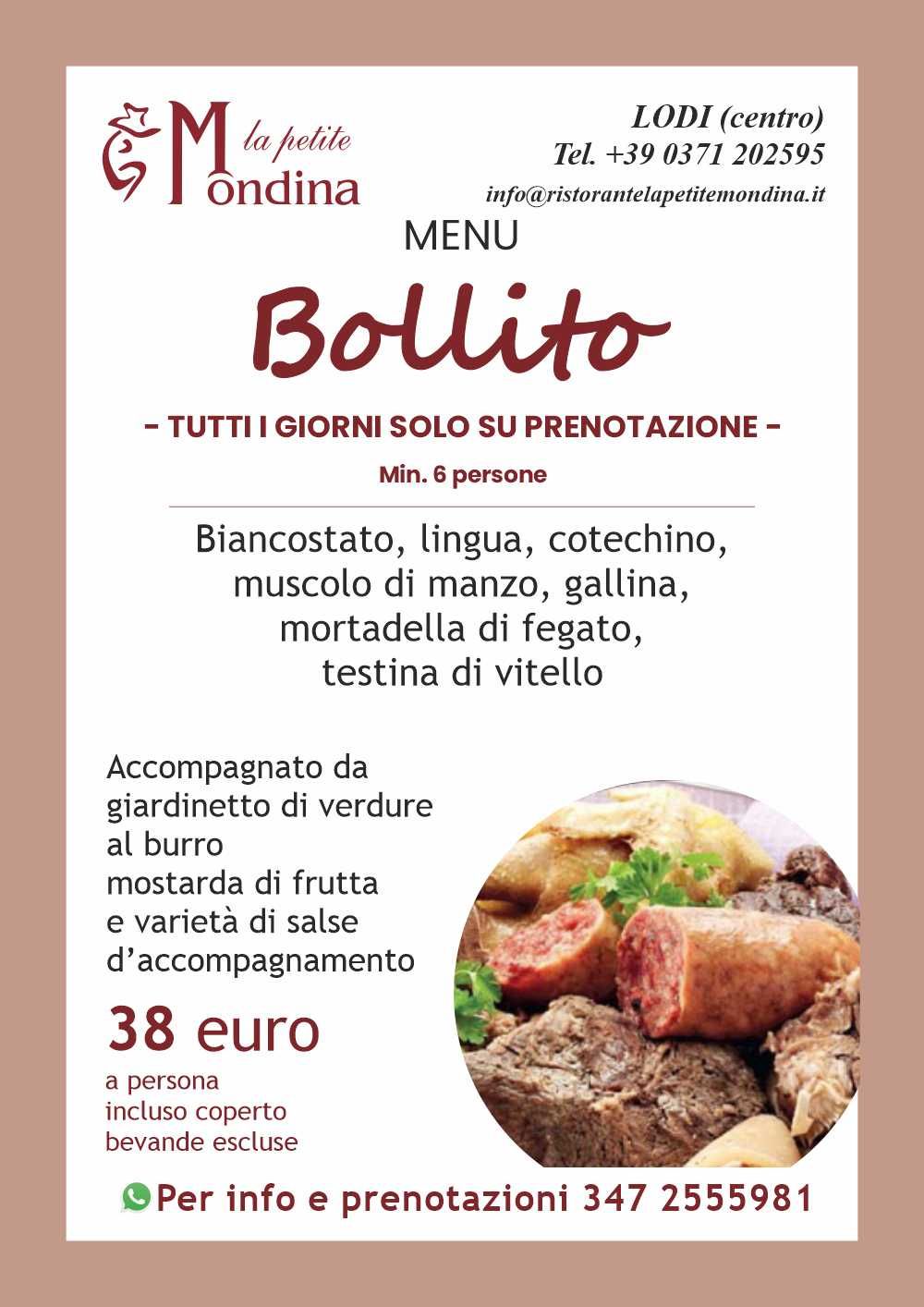 MENU BOLLITO