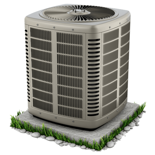 Heating — Heating and air conditioner unit on the stand in North Hollywood, CA