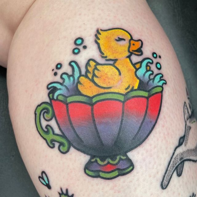 Simple Duck Tattoos That Will Make You Smile - Noon Line Art