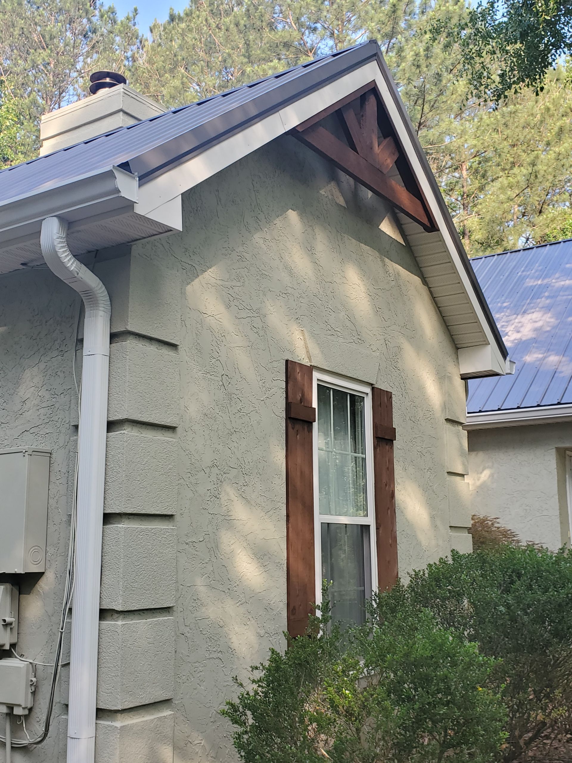 custom built wood gable