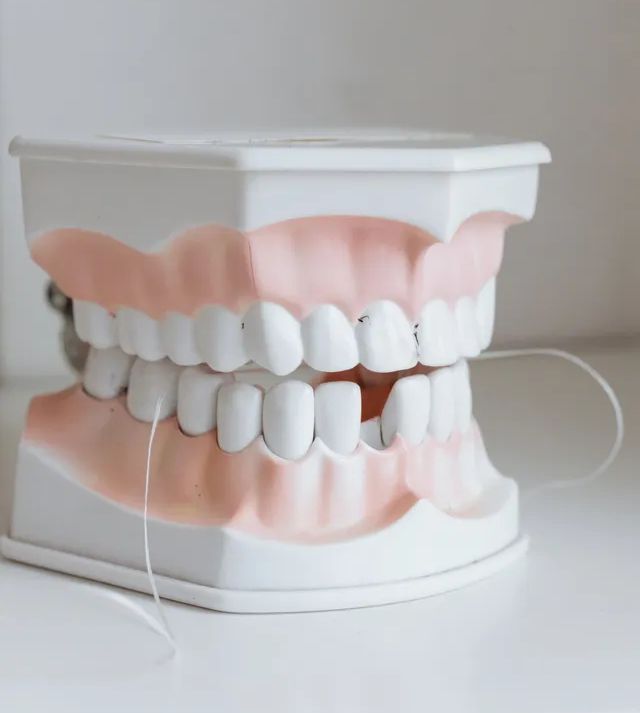 Patient taking a dental exam