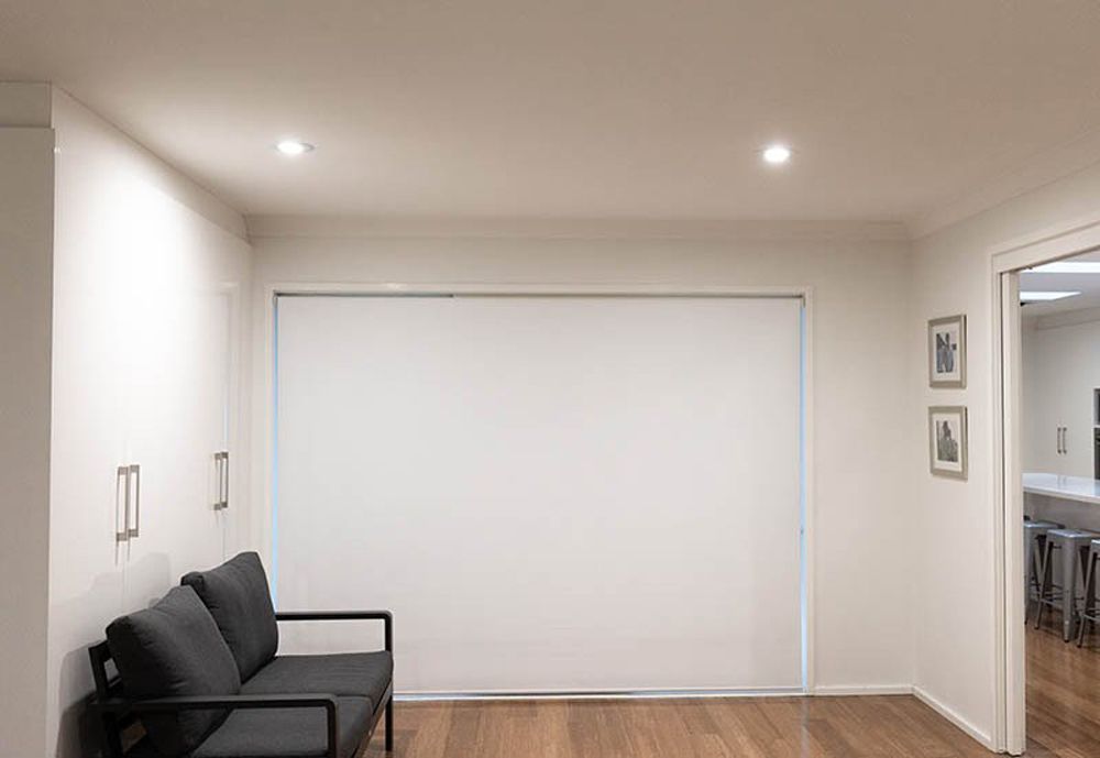 A Waiting Room with A Couch and A White Wall — New Blinds and Shutters in Maryland, NSW