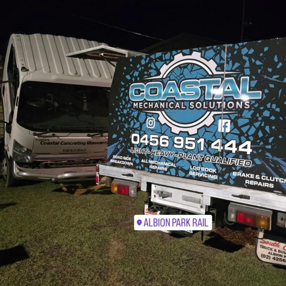 A Coastal Mechanical Solutions Truck Is Parked in The Grass — Coastal Mechanical Solutions In Albion Park Rail, NSW