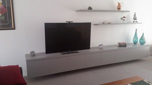 custom gray colored cabinet