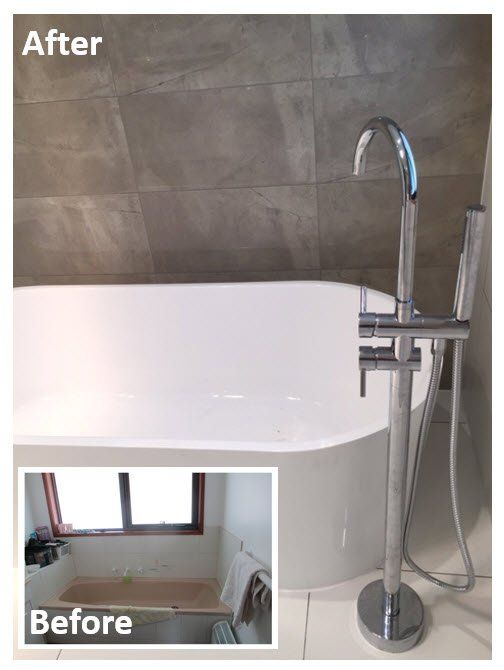 white bath tub