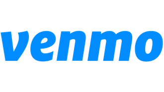 Blue Venmo logo on a white background
