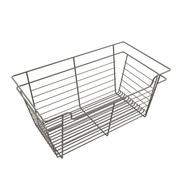 Matte Nickel Color Option for 11x24x14 Basket Organizer