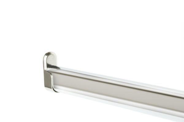Polished Chrome Color Option for Oval Style Closet Rod