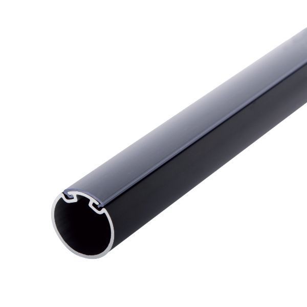 Matte Black Color Option for Round Capped Style Closet Rod