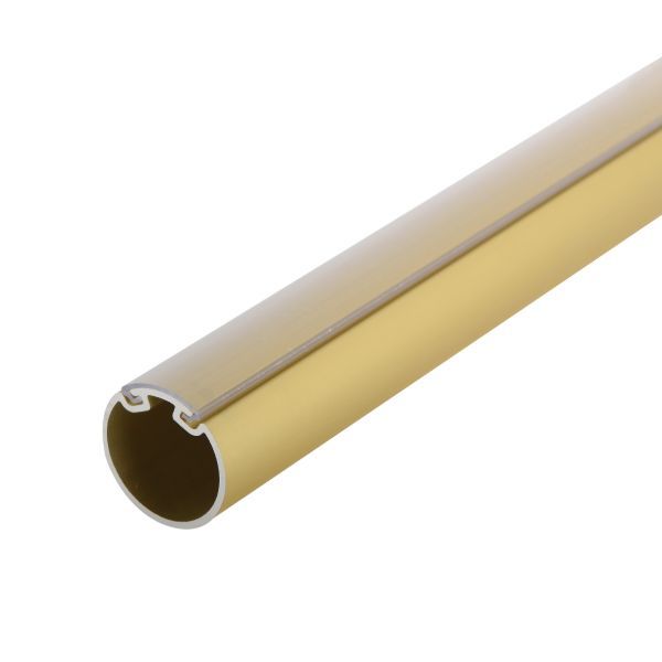 Matte Brass Color Option for Round Capped Style Closet Rod